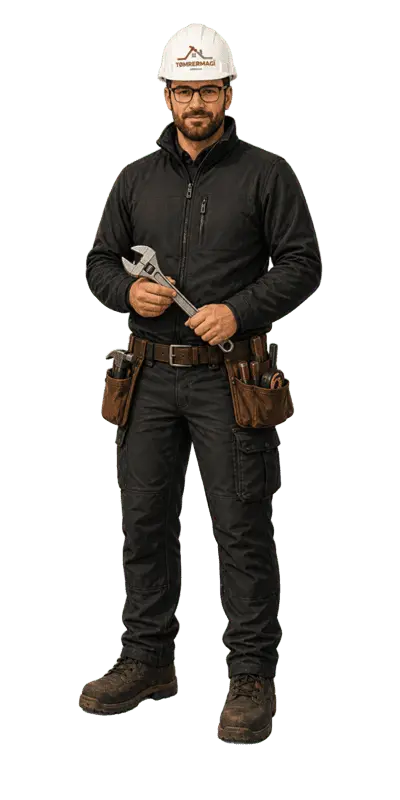 Bygherre i Tømrermagi-uniform