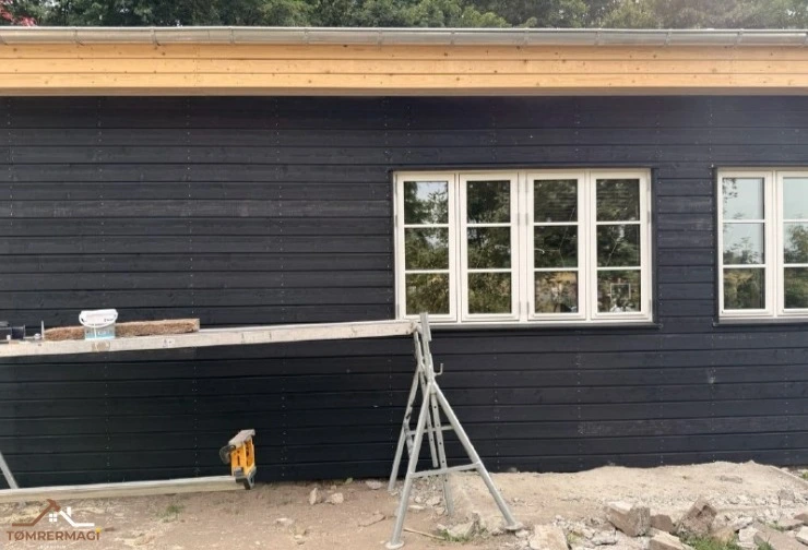 Et billede af et byggeprojekt udført af firmaet Tømrermagi
